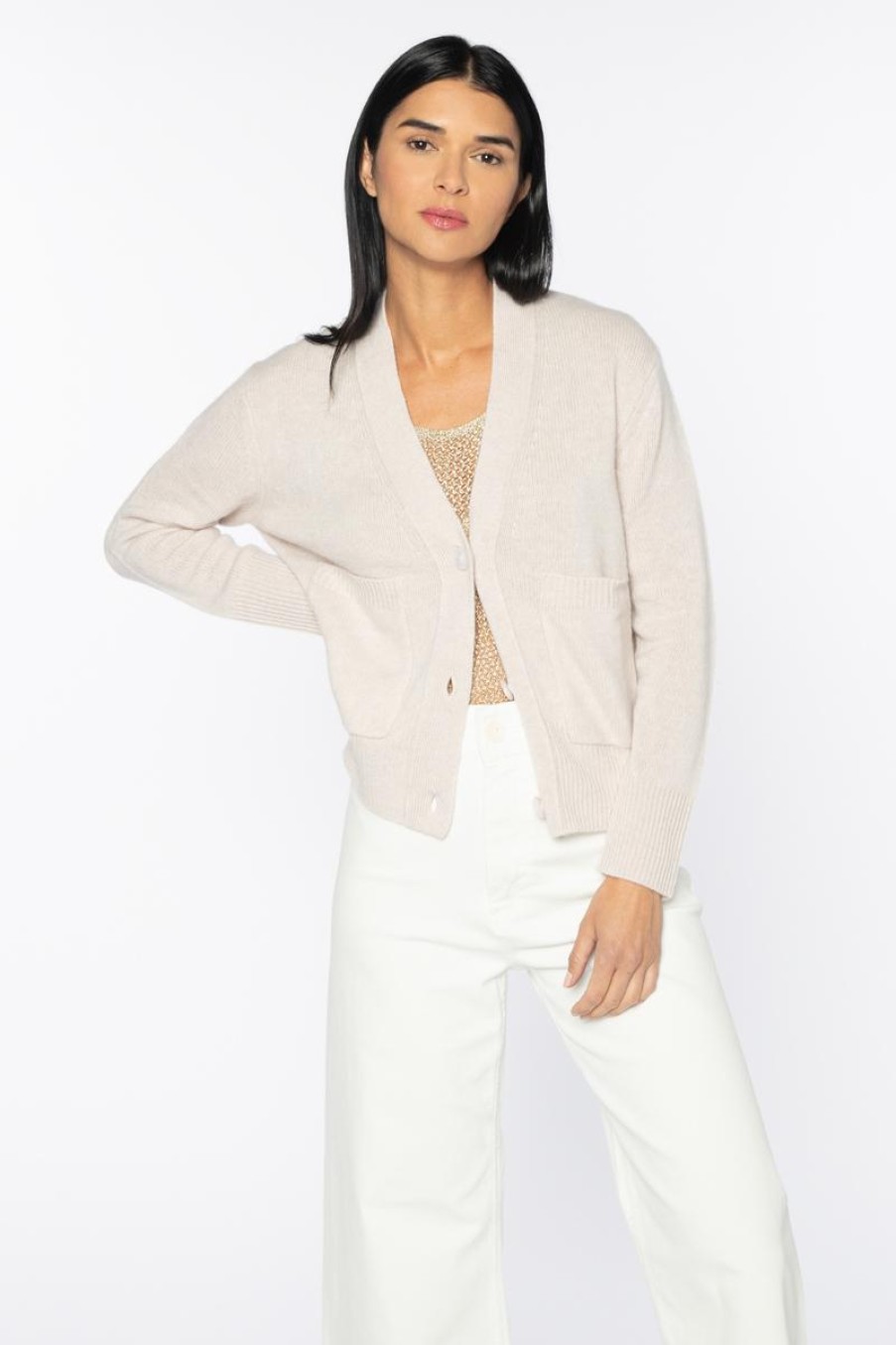 Best Kinross Cashmere Pocket Vee Cardigan