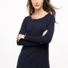 Online Kinross Cashmere Bamboo Boatneck Tunic Black