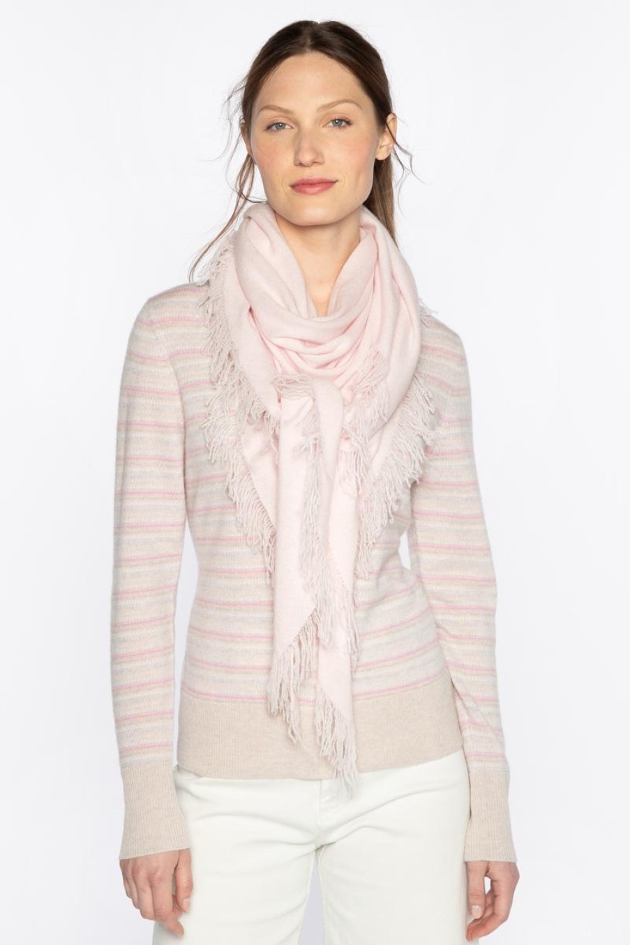 Clearance Kinross Cashmere Fringe Triangle Wrap