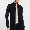 Clearance Kinross Cashmere Long Zip Mock Cardigan