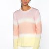 Hot Kinross Cashmere Painted Stripe Crew