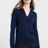 Hot Kinross Cashmere Splitneck Polo