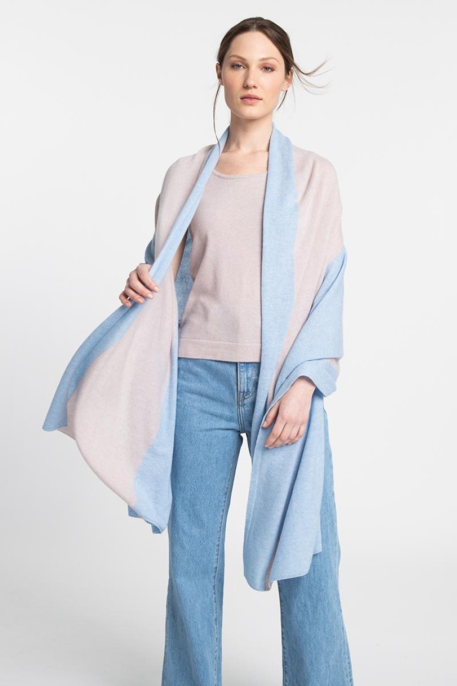 Hot Kinross Cashmere Colorblock Wrap