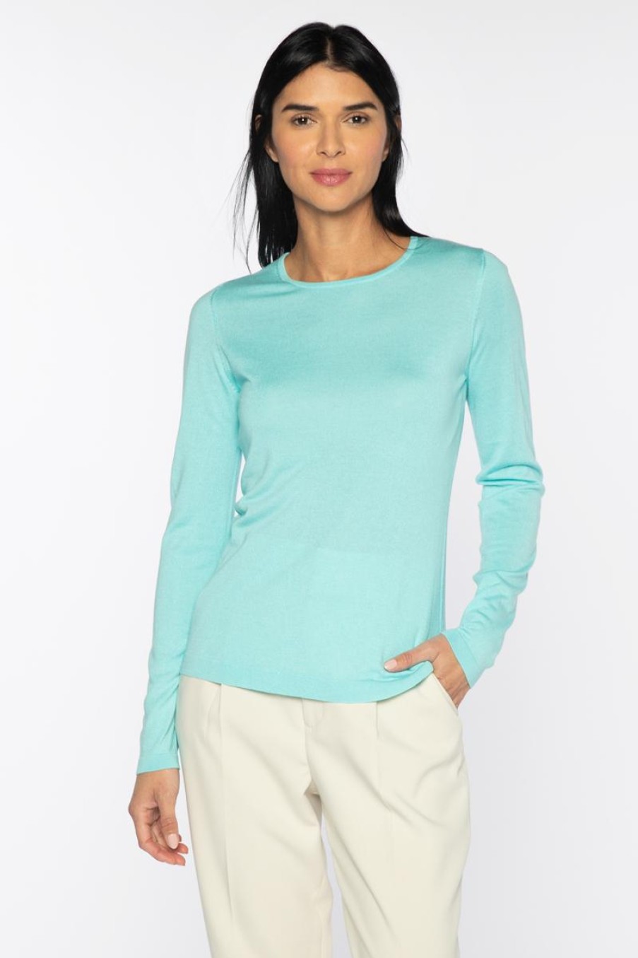 Hot Kinross Cashmere Long Sleeve Crew