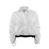 New THEO The Label Echo Cropped Shirt White