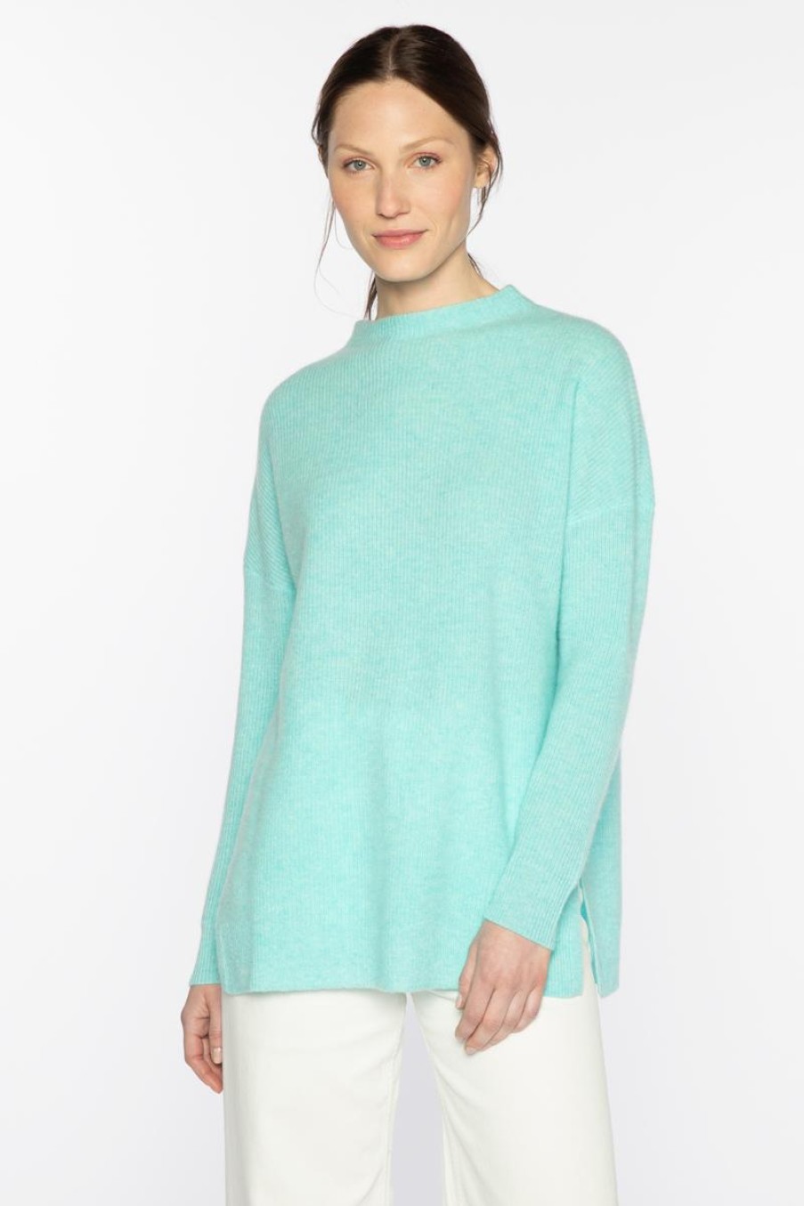 Wholesale Kinross Cashmere Rib Funnel Tunic