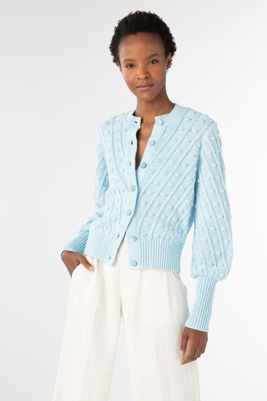 Clearance Kinross Cashmere Bobble Cardigan