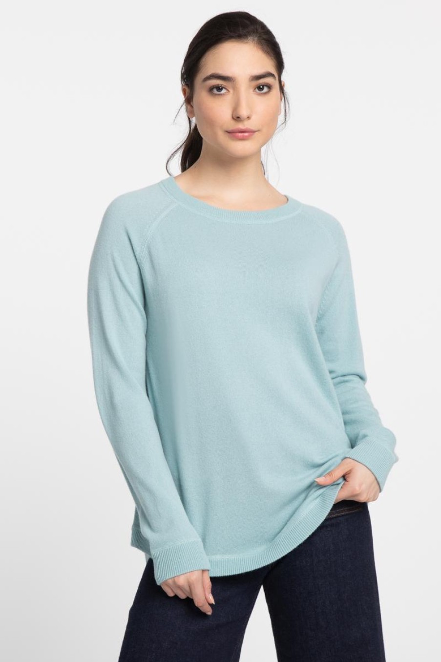 Clearance Kinross Cashmere Round Hem Sweatshirt