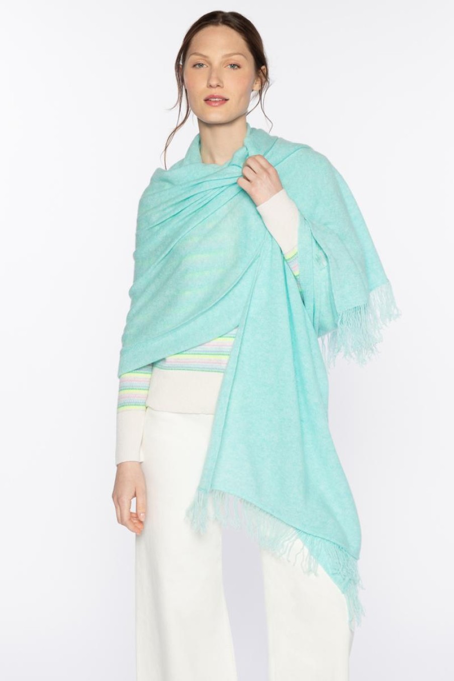 Clearance Kinross Cashmere Fwt Fringe Wrap