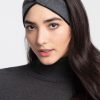 Best Kinross Cashmere Colorblock Twisted Headband Oblack/Flanneseal/Dune