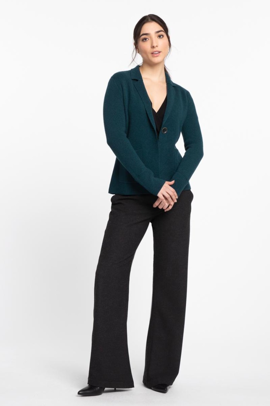 Online Kinross Cashmere Doubleknit Notch Collar Cardigan