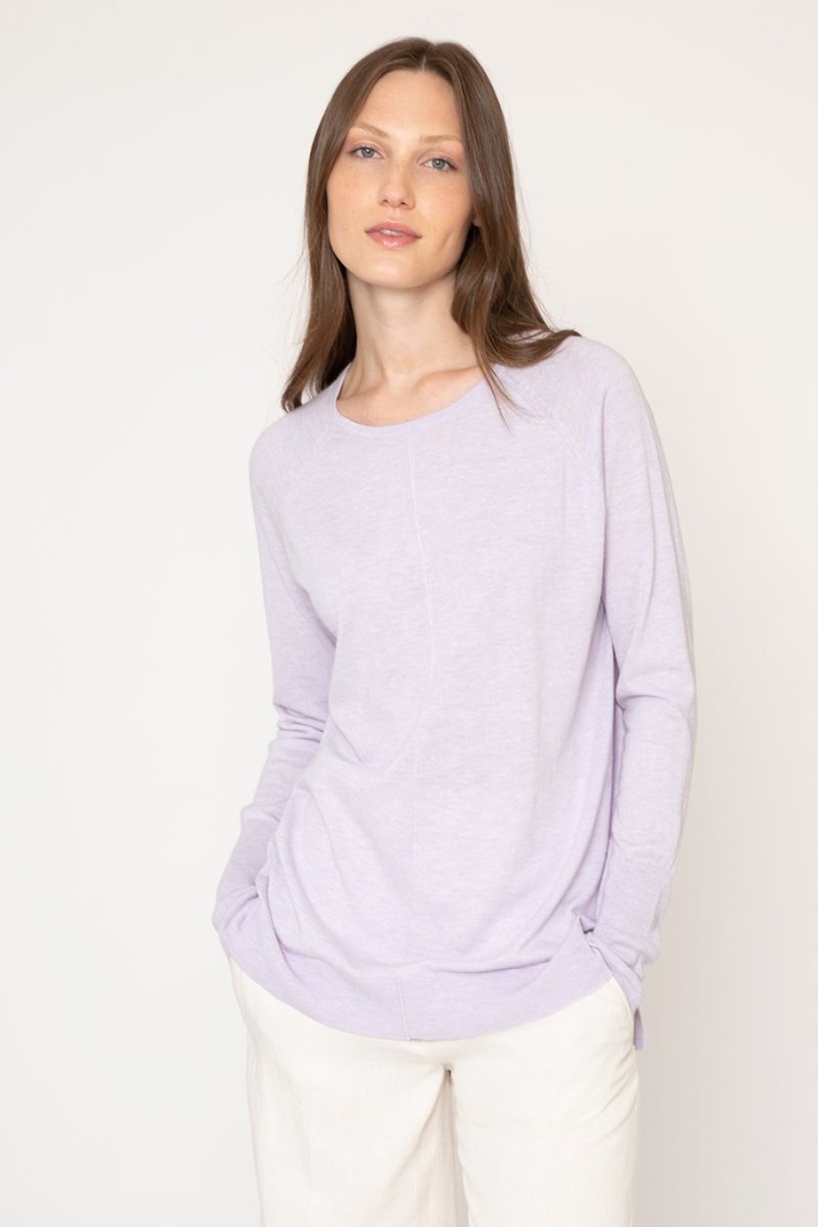 Online Kinross Cashmere Easy High Low Crew