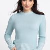 Wholesale Kinross Cashmere Plaited High Rib Crew