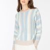 Hot Kinross Cashmere Vertical Stripe Crew