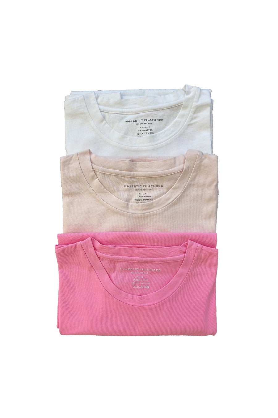 Clearance Majestic Filatures Cotton 'Silk Touch' Crewneck 3-Piece Gift Pack