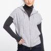 Hot Kinross Cashmere S/L Rib Zip Hoodie