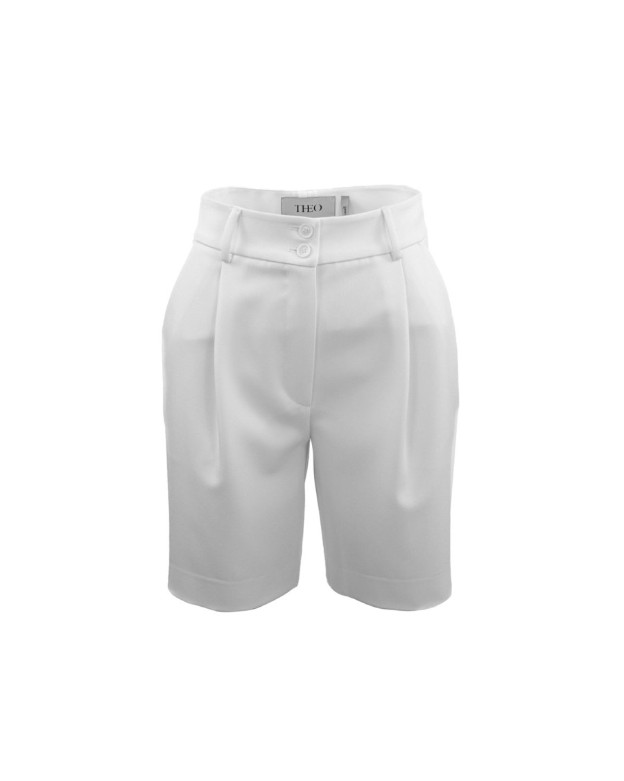 Clearance THEO The Label Hestia Bermuda Shorts Ivory