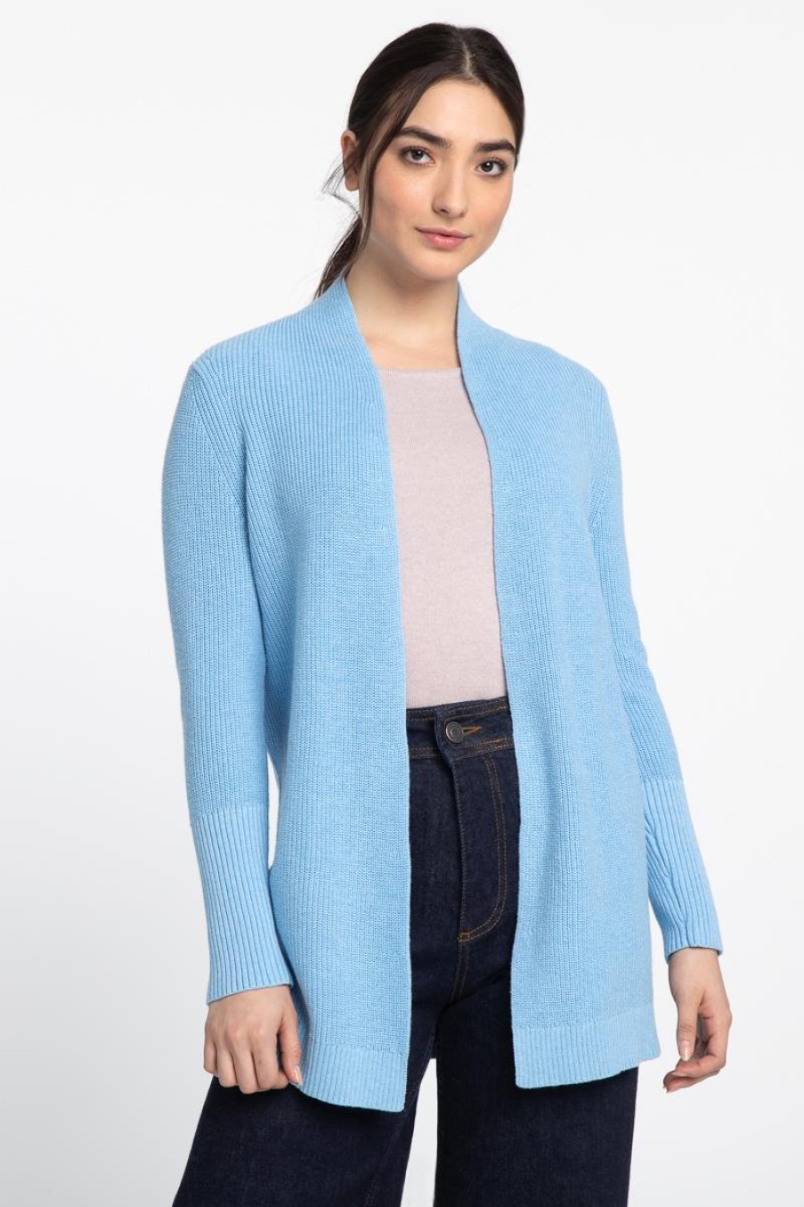 Best Kinross Cashmere Rib Drape Cardigan