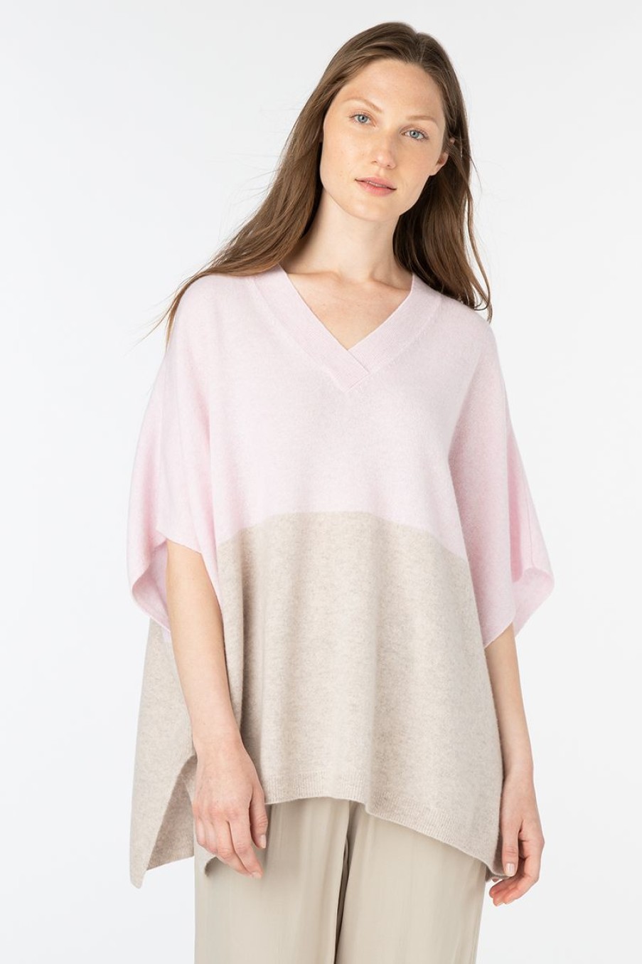 Best Kinross Cashmere Colorblock Vee Popover