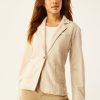 New Ecru Specialty Store Terry Blazer L Heather Oatmea