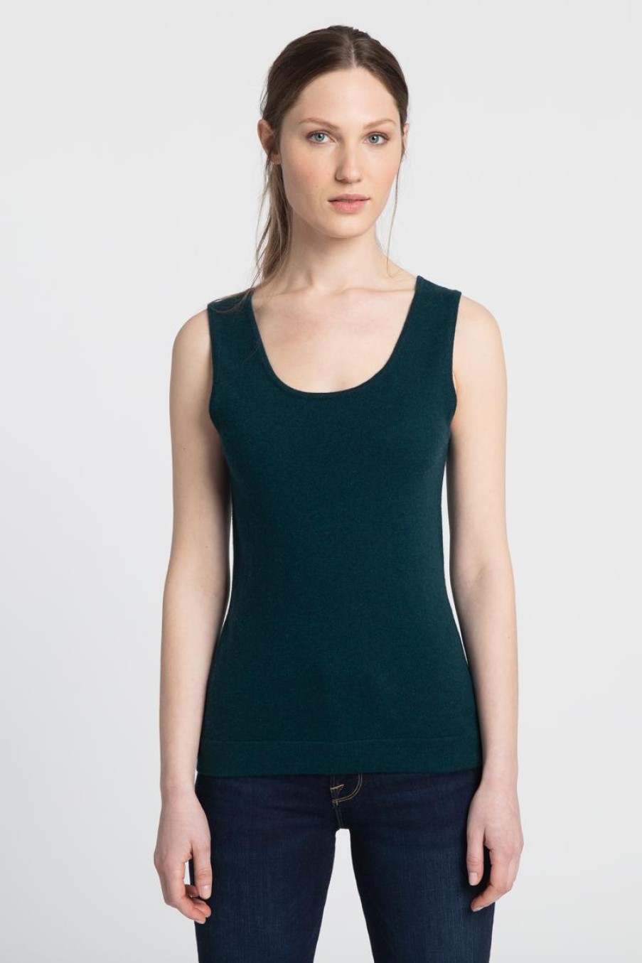 Best Kinross Cashmere Scoop Neck Tank