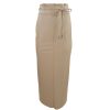 Wholesale THEO The Label Hera V-Leather Skirt Sand