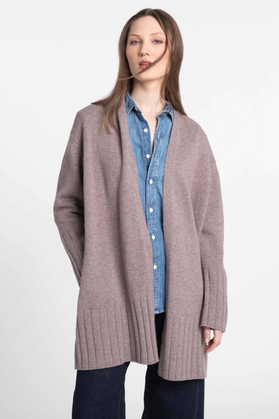 Best Kinross Cashmere Easy High Rib Cardigan