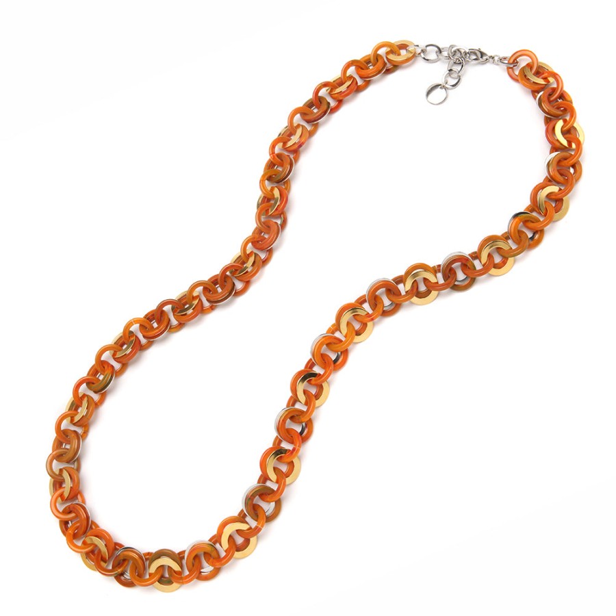 Wholesale PONO Sea Chain Resin Necklace Mango