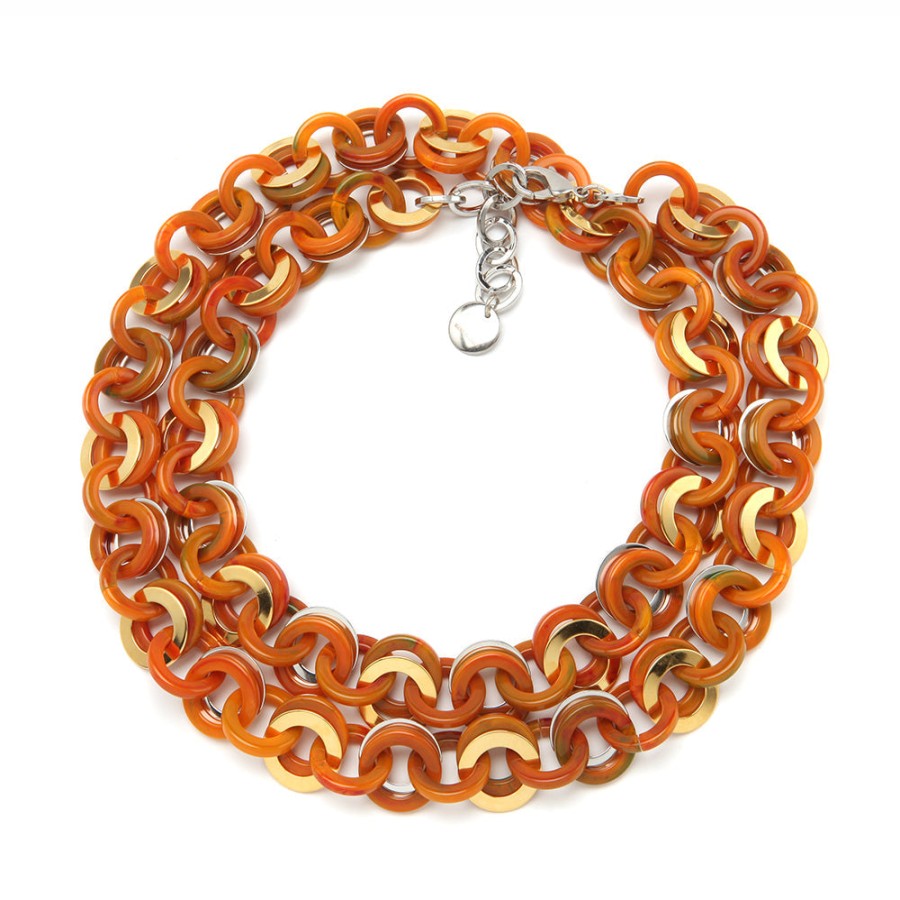 Wholesale PONO Sea Chain Resin Necklace Mango