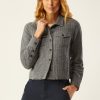 Hot Ecru Specialty Store Terry Jean Jacket Heather Indigo