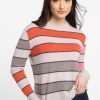 Wholesale Kinross Cashmere Bold Stripe Crew