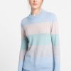 Clearance Kinross Cashmere Wide Stripe Crew Pullover