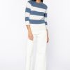 Online Kinross Cashmere 3 Qtr Slv Wide Stripe Crew