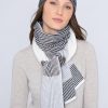 Online Kinross Cashmere Plaited Colorblock Scarf