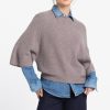 Wholesale Kinross Cashmere Easy Rib Raglan Pullover