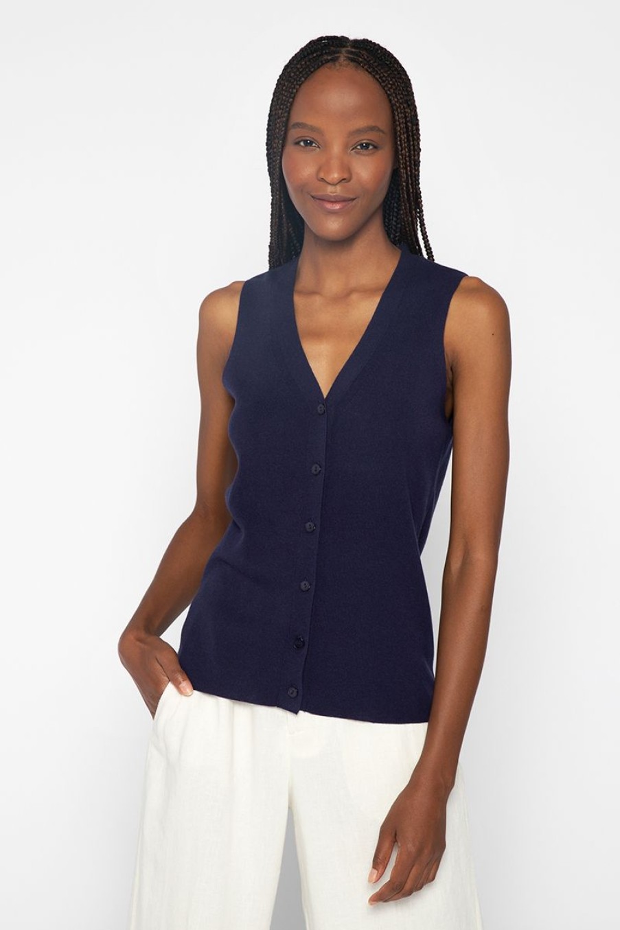 Clearance Kinross Cashmere Button Vest