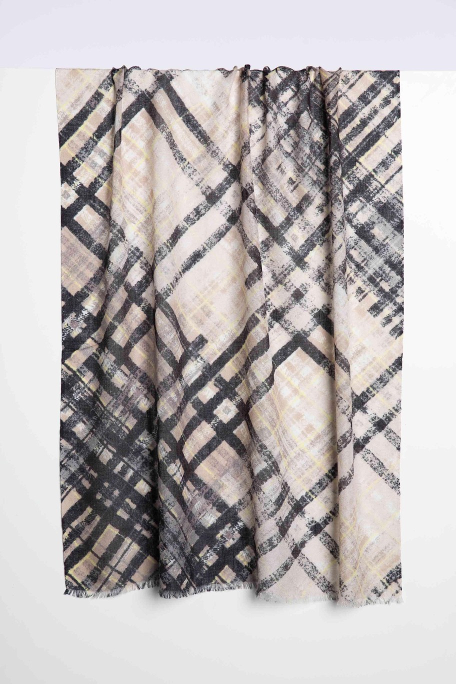 Clearance Kinross Cashmere Plaid Print Scarf