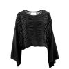 Wholesale THEO The Label Kallisto Ruched Kimono Top Black