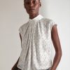 Clearance Judith & Charles Chinon Blouse Off White/Black