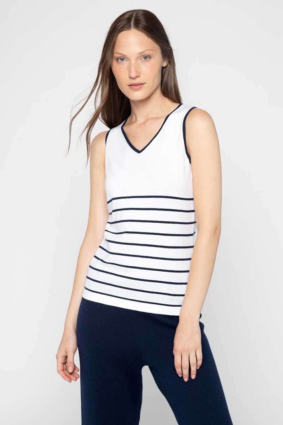 Hot Kinross Cashmere Vee Tank