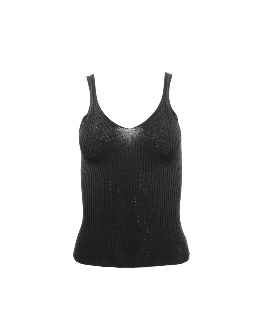 Hot THEO The Label Eos Ribbed V-Tank