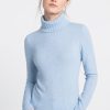 Clearance Kinross Cashmere Chunky Trim T-Neck