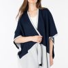 Clearance Kinross Cashmere Reversible Colorblock Ruana