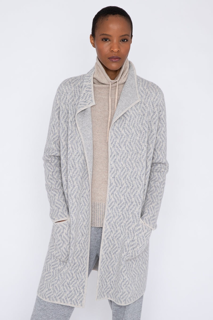 Best Kinross Cashmere Reversible Jacquard Cardigan