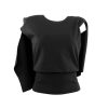 Hot THEO The Label Gaia Backless Draped Top Black