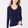 Best Kinross Cashmere Bamboo L/S Vee