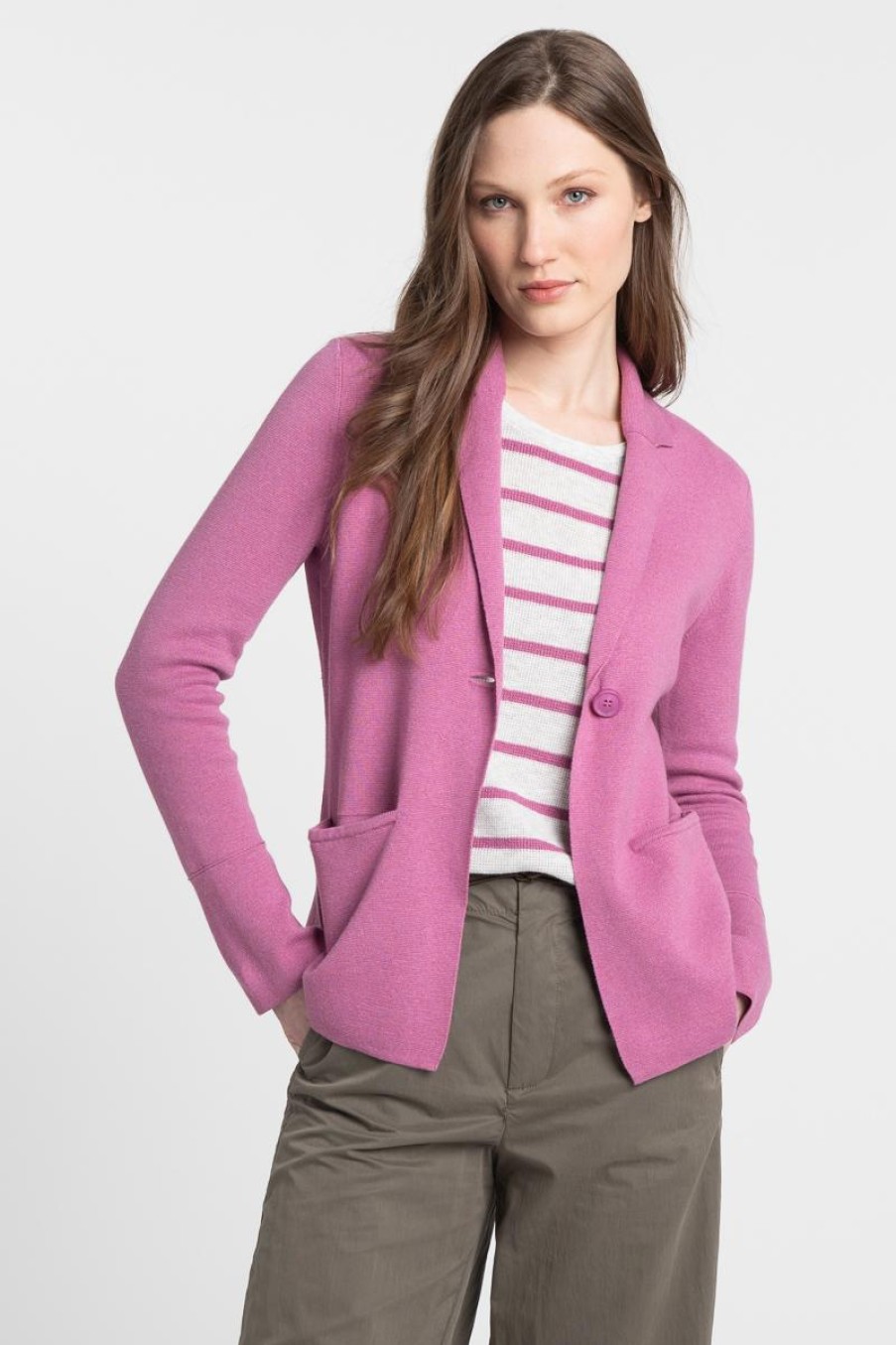 Online Kinross Cashmere Notch Collar Cardigan