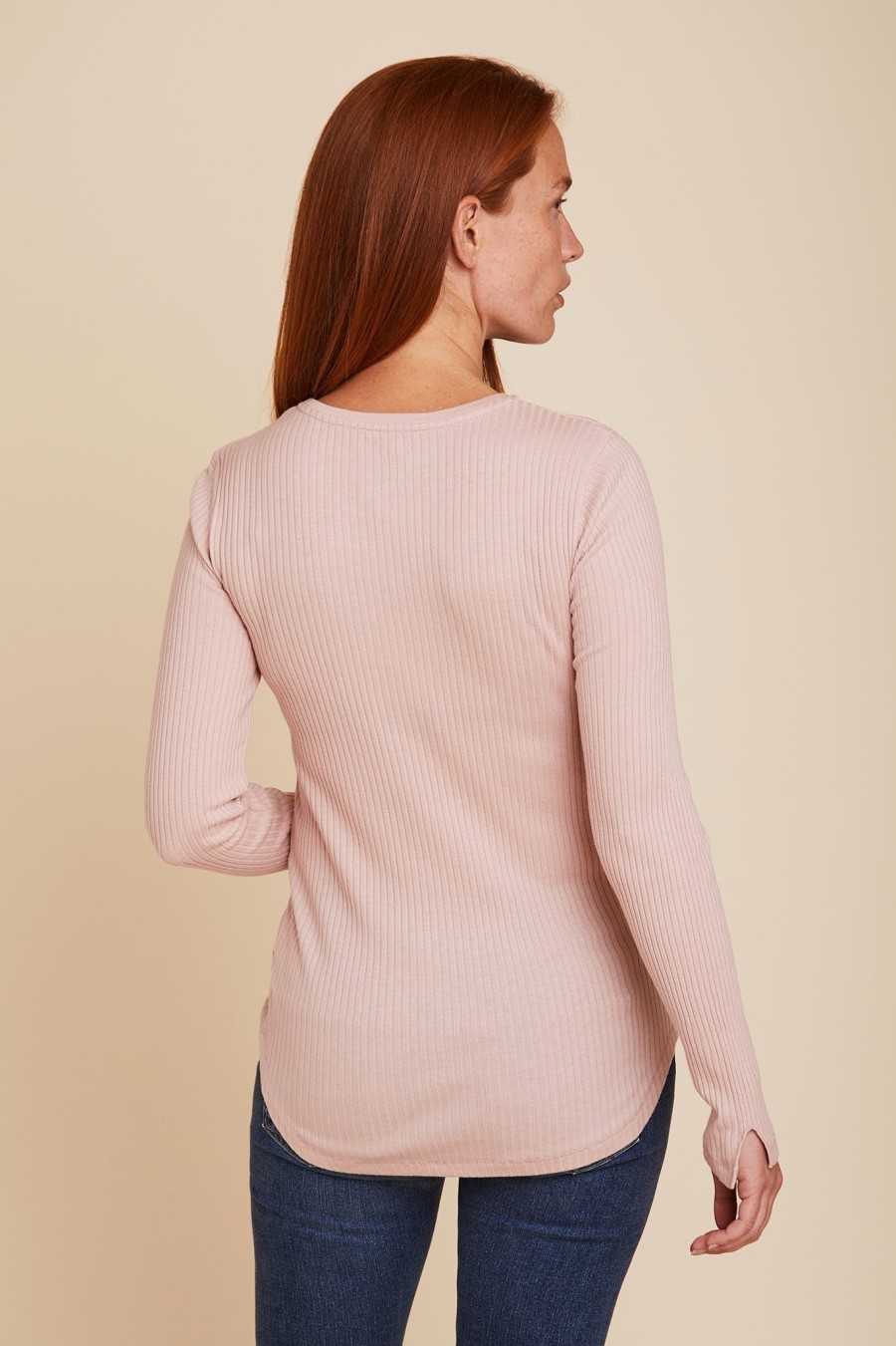 Wholesale Majestic Filatures Stretch Cashmere Rib L/S Crewneck